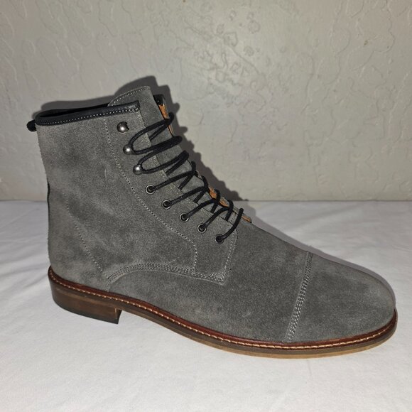 Shoe The Bear Copenhagen Curtis Men's Grey Suede Lace Up Boots Size 45 - Picture 3 of 11